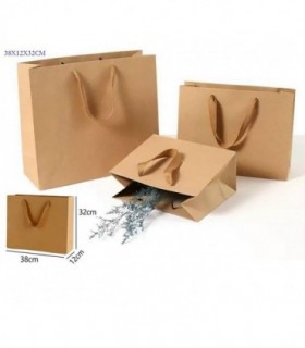 BOLSA DE REGALO 38X12X32 PAPEL MADERA 144021