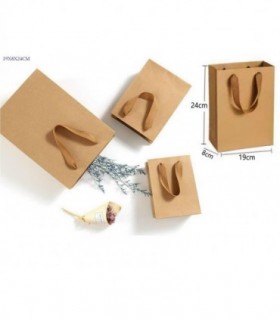 BOLSA DE REGALO 19X8X24 PAPEL MADERA 144019