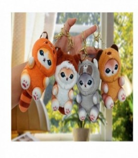 LLAVERO PELUCHE 12.5X9CM 4D ANIMALS 145544