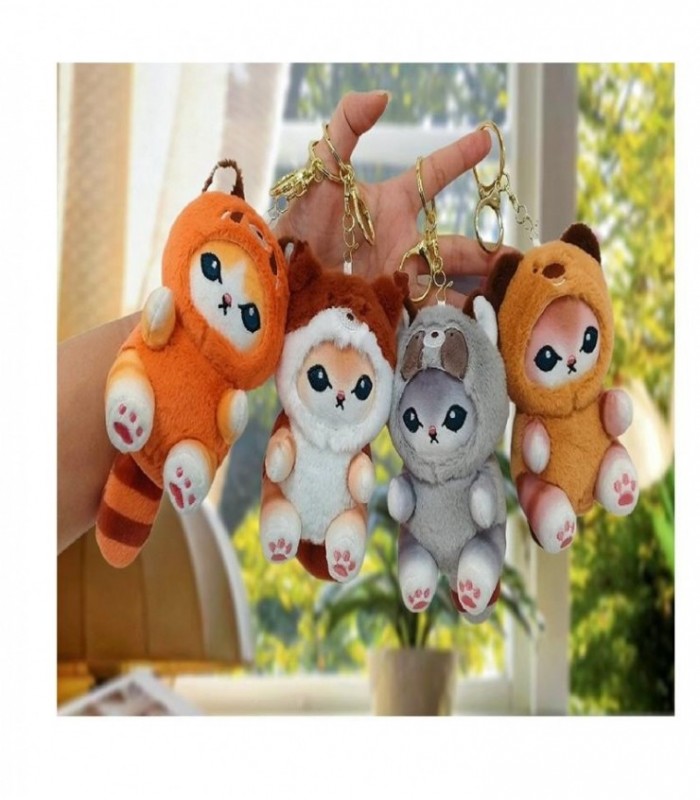 LLAVERO PELUCHE 12.5X9CM 4D ANIMALS 145544