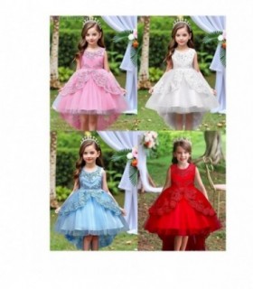 VESTIDO JUV.130A170 4C TUL BORDADO 145858
