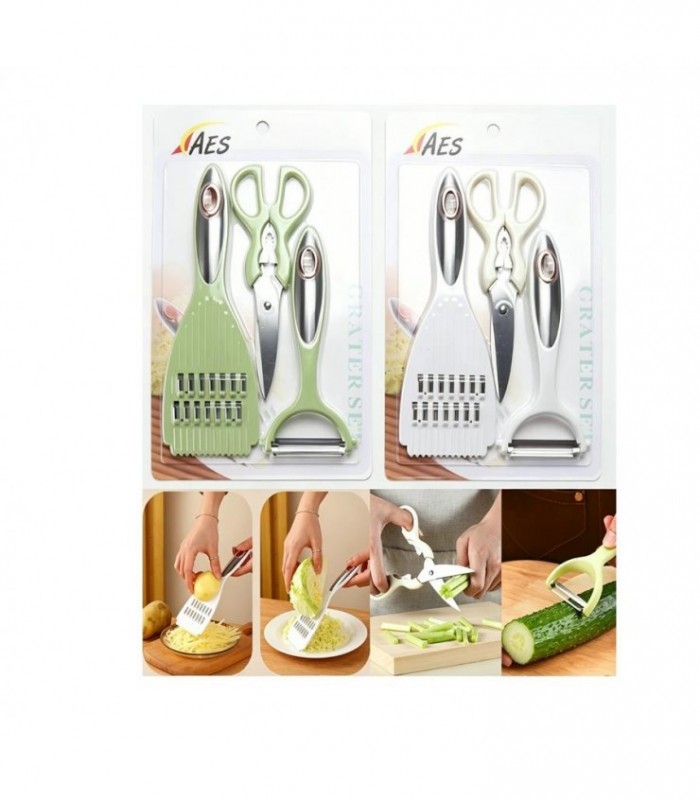 PELA PAPA-CUCHILLO-RALLA.3PCS AES 145615