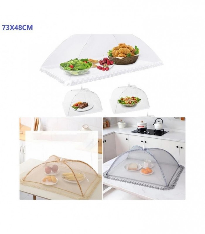 TAPA DE ALIMENTO RECT.73X48CM TRANSP.2C 134167