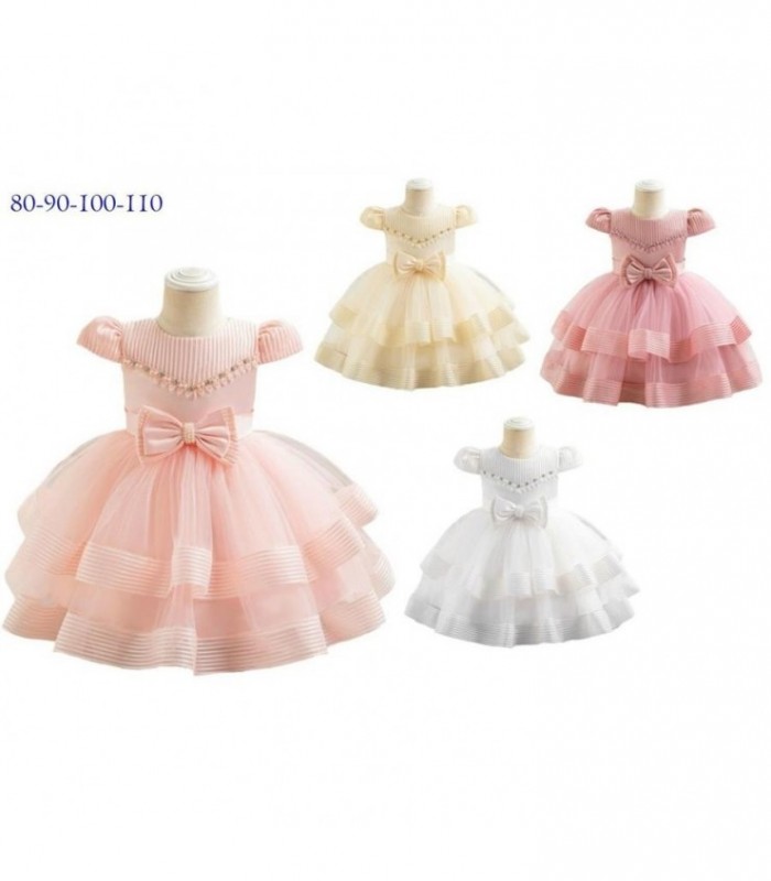 VESTIDO INF C-MOÑO TUL 4C 142652