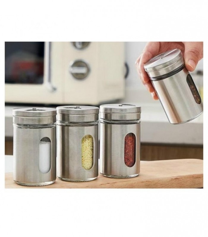 PORTA CONDIMENTO VIDRIO INOX PEQ 142506