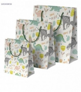 BOLSA DE REGALO 26X36X8 DINO 144326