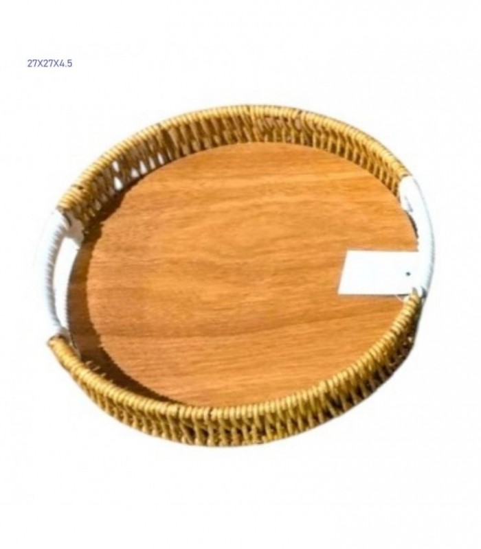 BANDEJA 27X27X4.5CM RED.MADERA 146126-M