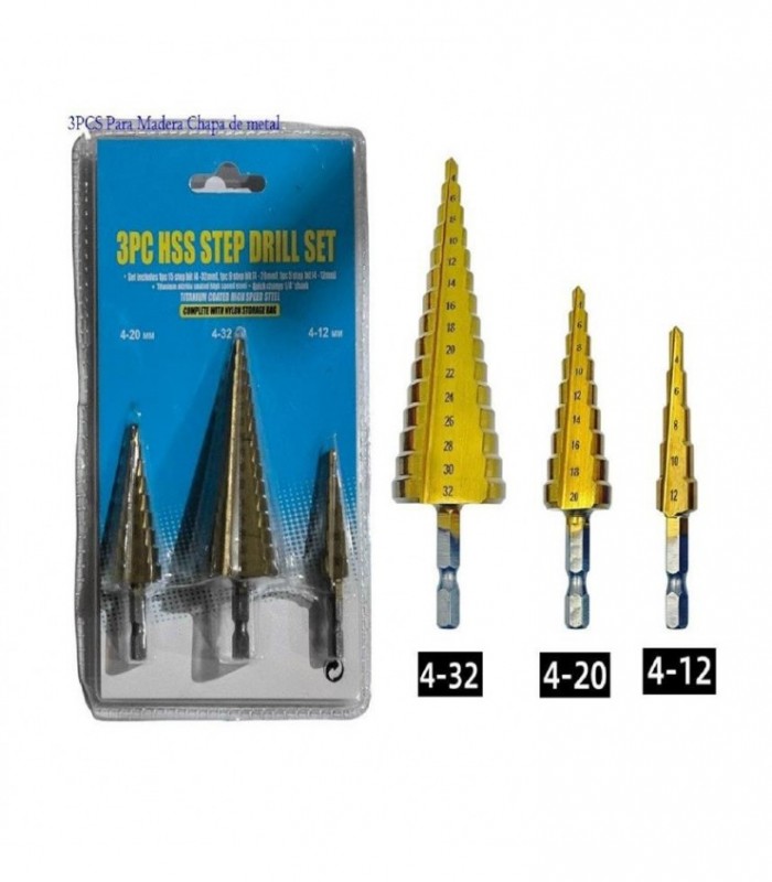 MECHAS ESCALONADA 3PCS MADERA-METAL 146140