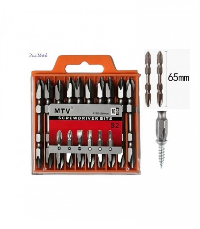 PUNTA P-TALADRO 10PCS P-METAL MECHA 146149