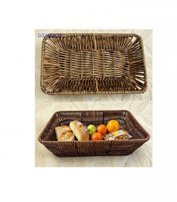 BANDEJA RECT.26X16X4CM PAJA  146098