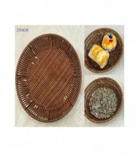 BANDEJA RED.25X25X4CM PAJA 146093