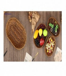 BANDEJA OVAL 30X19X4CM PAJA 146093