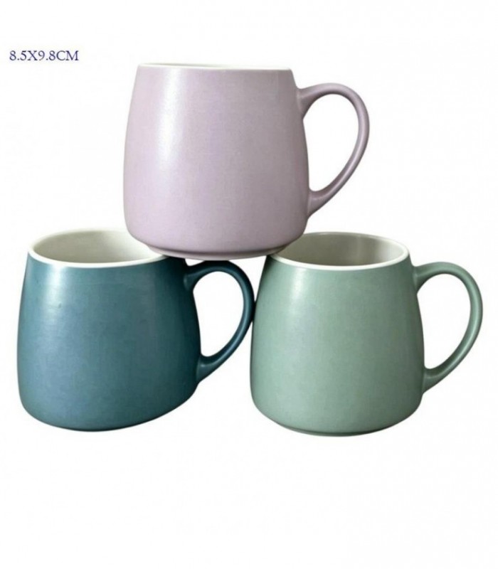 TAZA PORCELANA 3C 8.5X9.8CM LISO 145901