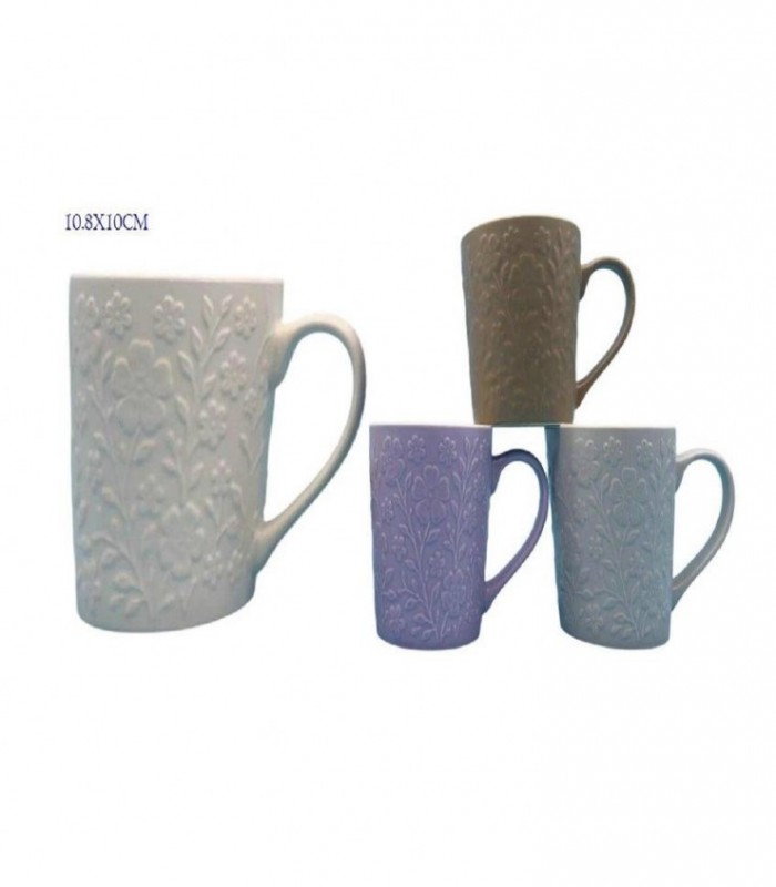 TAZA PORCELANA 10.8X10CM FLOR 4C 145848