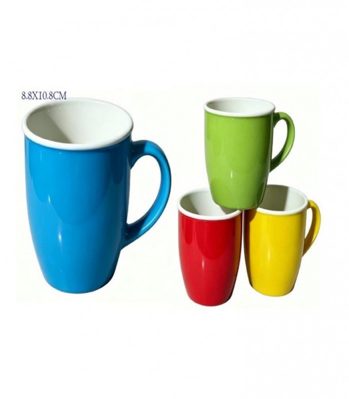TAZA PORCELANA 8.8X10.9CM 4C NEON 145814