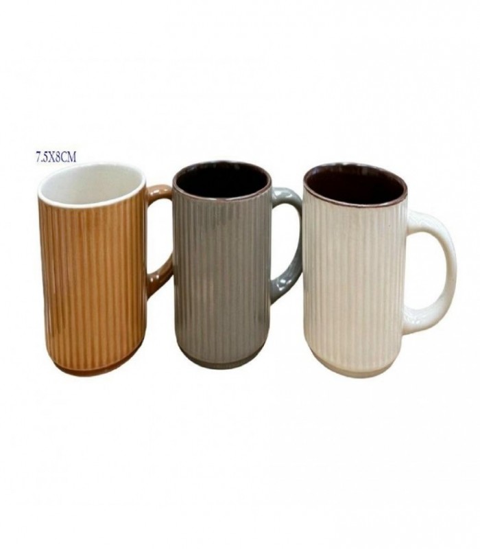TAZA PORCELANA 7.5X8CM 3C LISO 145800
