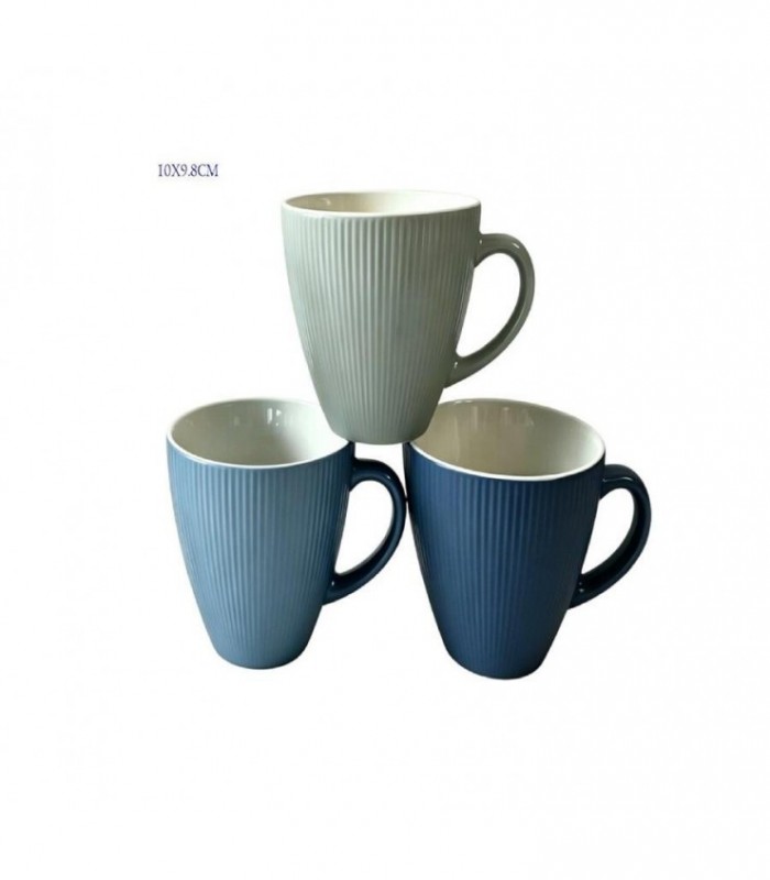 TAZA PORCELANA 10X9.8CM 3C LISO 145768