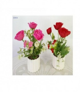 PLANTA ARTIFIC.C-PLANTERA 26X8CM ROSA 145429