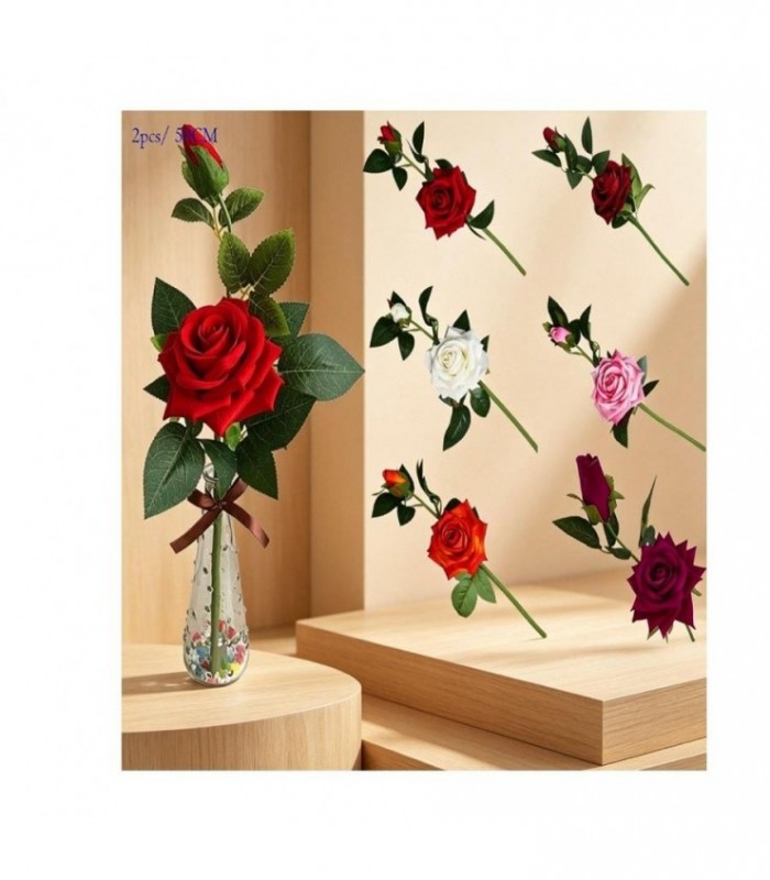 PLANTA ARTIFIC-FLOR 50CM 2PCS ROSA 145977