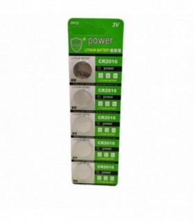 BATERIA CR2016 5PCS LITHUM CART 93034-2016