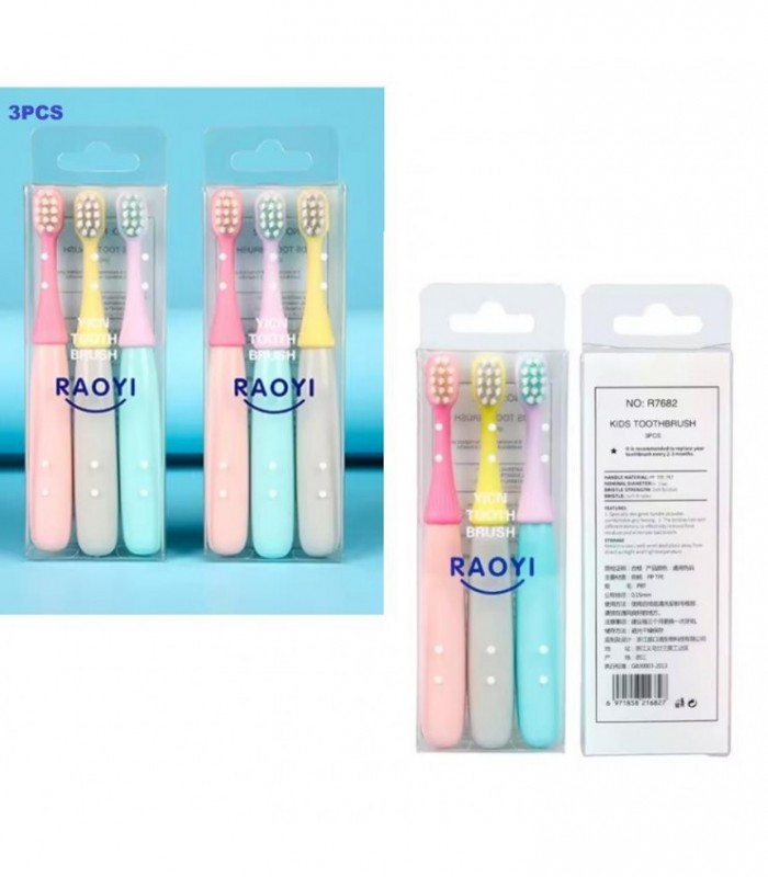 CEPILLO DE DIENTE 3PCS INF.PBC RAOYI R7682
