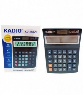 CALCULADORA 12DIG KADIO NEGRO KD-8882B