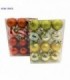 PELOTA DE NAVIDAD 4CM 12PCS DORAD-ROJO 127478
