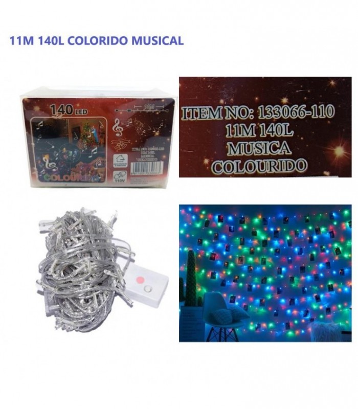 PISCA 1 LINEA 11M 110V 140L COLORIDO MUSICAL 13306