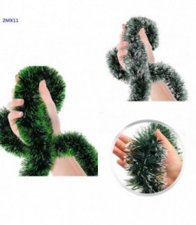 GUIRNALDA 2MX11CM NAVIDEÑO NIEVE-VERDE 138801