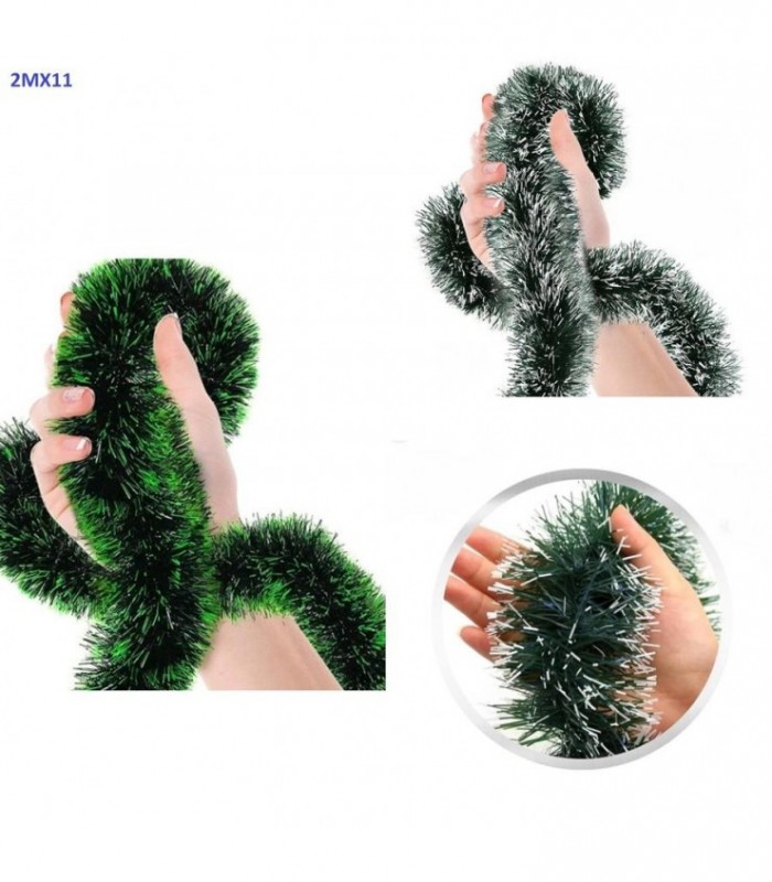 GUIRNALDA 2MX11CM NAVIDEÑO NIEVE-VERDE 138801