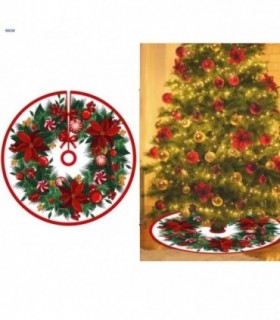 TAPETE P-ARBOL DE NAVIDAD 90CM RED FLOR 138810