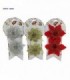 FLOR DE NAVIDAD 2PCS 12CM DOR-ROJO-PLATA 141867