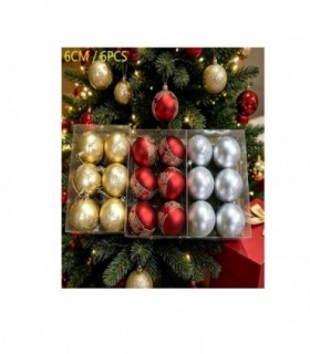 PELOTA DE NAVIDAD 6CM 6PCS 3C 146203