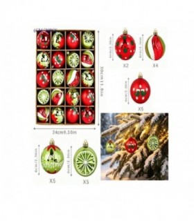 PELOTA DE NAVIDAD 6CM 20PCS MIXTO 146217