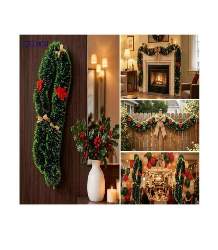 GUIRNALDA DE NAVIDAD 13X200CM C-FLOR 146277