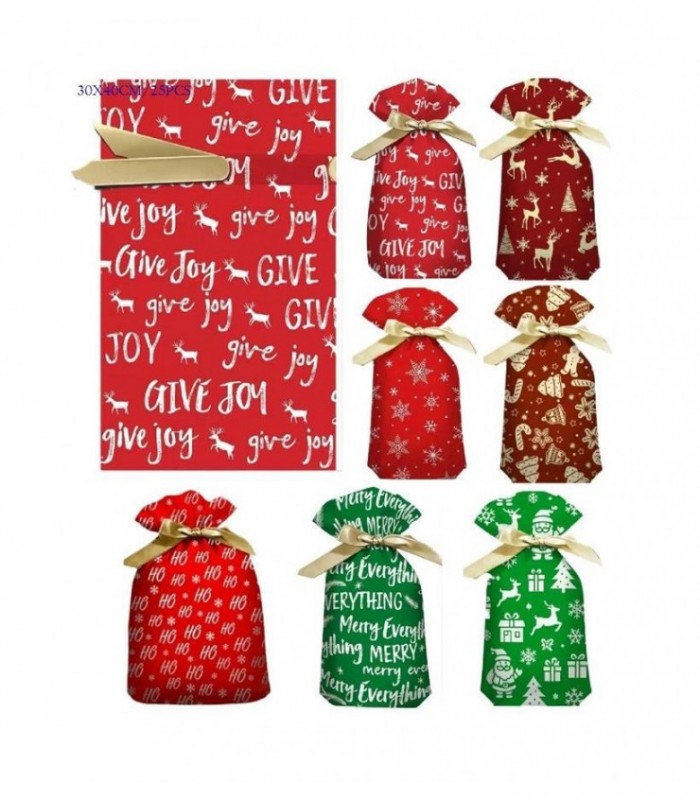 BOLSA P-CARAMELOS NAVIDAD 30X40 10PCS  8C 146810