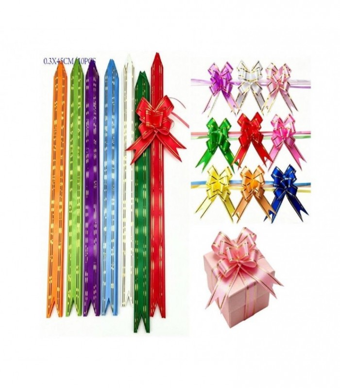 CINTA DE REGALO 10PCS 0.3X45CM 7C 146458