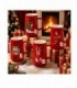 TAZA NAVIDAD PORC.ROJO 7.8X10.2CM 146535