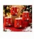 TAZA NAVIDAD PORC.ROJO 8.5X9.8CM 146536