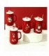 TAZA NAVIDAD PORC.ROJO C-TAPA 7.9X10.5CM 146542