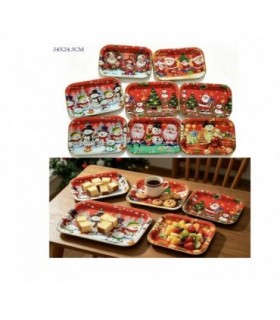BANDEJA NAVIDAD 34X24.5CM RECT.PLASTIC 8D 146628
