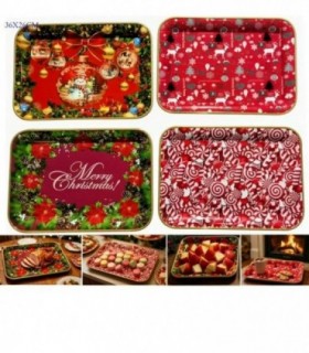 BANDEJA NAVIDAD 36C26CM RECT.PLAST.4D 146641