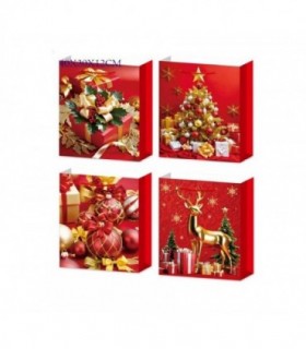 BOLSA DE REGALO NAVIDAD 30X40X12CM PAPEL FD7320L