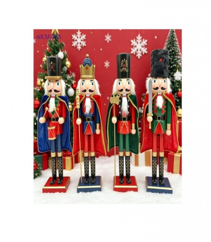 SOLDADO MADERA 1PC 60CM NAVIDAD CASCANUECES 146365