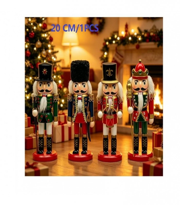 SOLDADO MADERA 1PC 20CM NAVIDAD CASCANUECES 146343