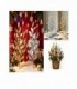 FLOR DE NAVIDAD 75CM PLATA-DORADO HOJA 146281