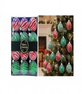 PELOTA DE NAVIDAD 6CM 12PCS CX.SURT.146252