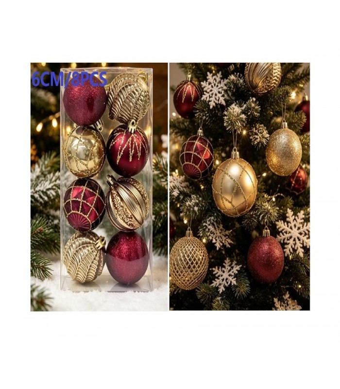 PELOTA DE NAVIDAD 6CM 8PCS 146245