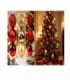 PELOTA DE NAVIDAD 12CM 3PCS DORADO-ROJO 146236