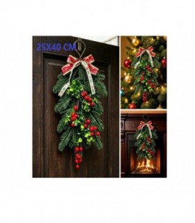 ADORNO P-PUERTA NAVIDAD 40X25CM C-MUERD.146201